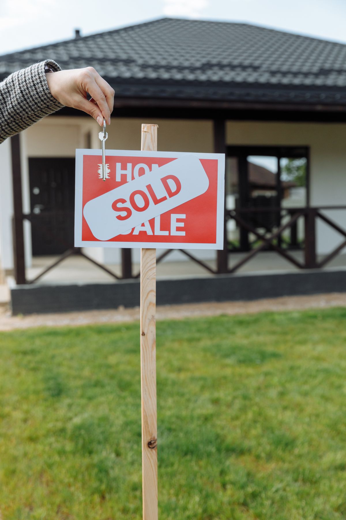Sold sign outside a residential property
